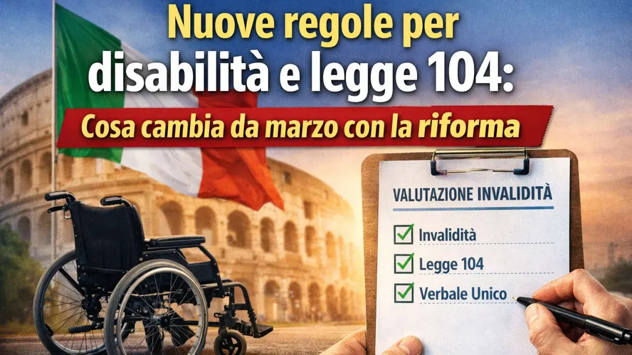 Novità per chi assiste un disabile: la riforma di marzo introduce nuove regole per invalidità e Legge 104, con un verbale unico.