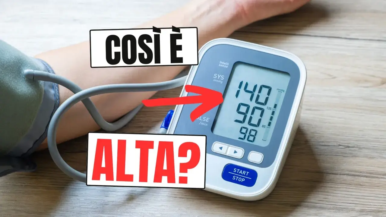Misurazione della pressione: 140/90 mmHg. È alta? Il dispositivo mostra valori superiori a 115/75, indicando una possibile ipertensione.