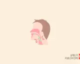 Illustrazione del tratto deglutitorio con dolore. Un malato di Alzheimer non deglutisce bene, causando difficoltà e dolore.