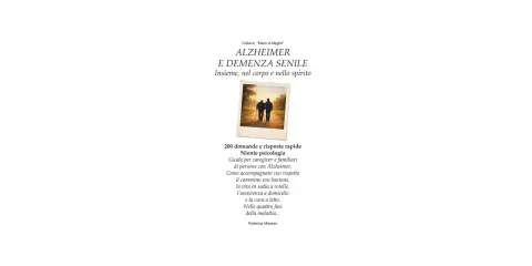 Guida per caregiver e familiari di persone con Alzheimer, che affronta le quattro fasi della malattia. Immagine di due anziani che camminano.