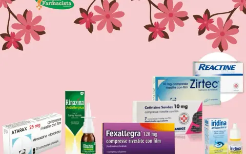 Farmaci antistaminici per prurito: ATARAX, Rinazina, Zirtec, Fexallegra, Reactine, Cetirizina Sandoz, iridina.