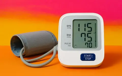 Sfigmomanometro digitale mostra 115/75 mmHg e 70 bpm, valori ideali per la pressione ottimale donna.
