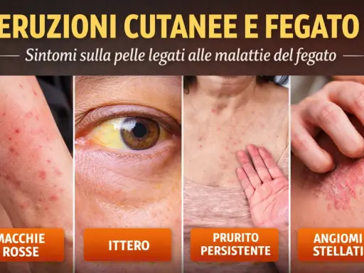 Eruzioni cutanee, ittero e prurito persistente alla pancia sono sintomi legati a malattie del fegato.