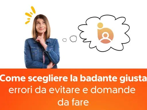 Ragazza pensa a come scegliere la badante giusta, considerando un orario badante convivente 54 ore.