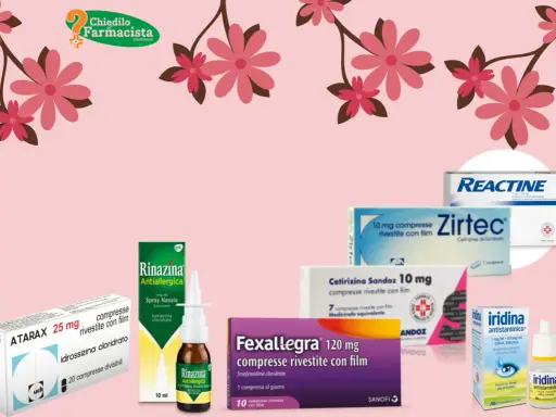 Farmaci antistaminici per prurito: ATARAX, Rinazina, Zirtec, Fexallegra, Reactine, Cetirizina Sandoz, iridina.