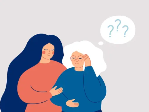 Una donna consola un'altra con vuoti di memoria, cercando le cause di questo disturbo.