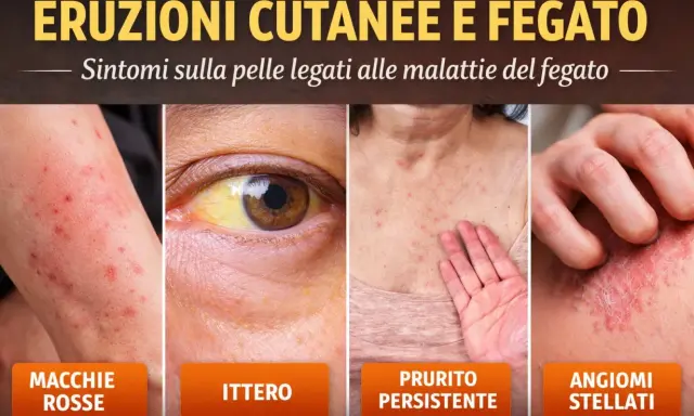Eruzioni cutanee, ittero e prurito persistente alla pancia sono sintomi legati a malattie del fegato.