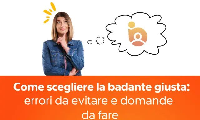 Ragazza pensa a come scegliere la badante giusta, considerando un orario badante convivente 54 ore.