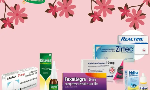 Farmaci antistaminici per prurito: ATARAX, Rinazina, Zirtec, Fexallegra, Reactine, Cetirizina Sandoz, iridina.