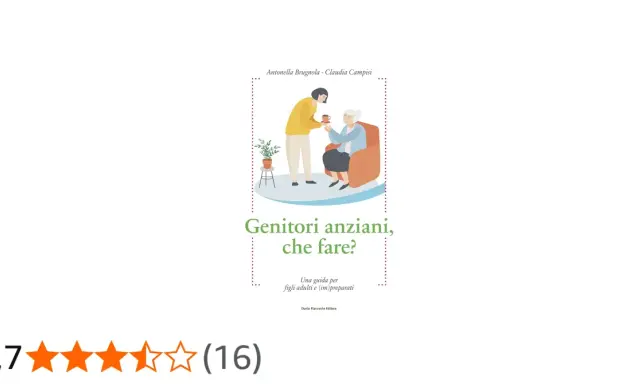 Illustrazione di una giovane donna che serve una tazza a un'anziana seduta. Guida per assistere genitori anziani.